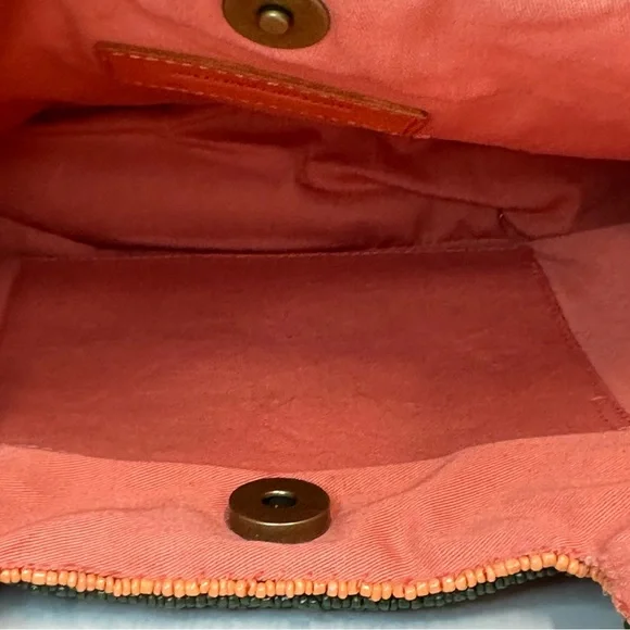 ANTONIO MELANI Beaded Tote w/ Bamboo Handles NWOT - Picture 4 of 12